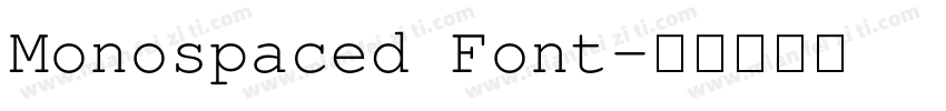 Monospaced Font字体转换